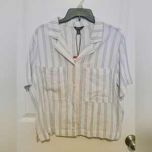 Buffalo David Bitton Light Blue Striped Shirt
